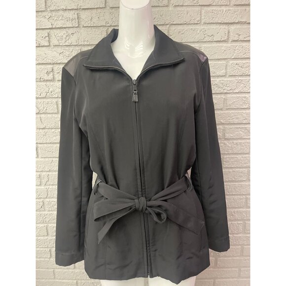Marc New York Women Long Sleeve Black Jacket With Leather Trim Size S - Picture 1 of 10